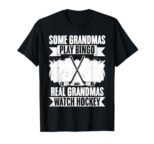 Algunas Abuelas Jugar Bingo Real Grandmas Ver Hockey Impresionante Camiseta