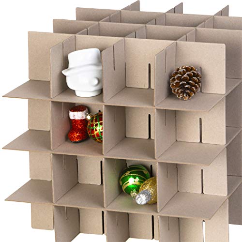 Holdn’ Storage Christmas Ornament Storage Box - Christmas Decor Storage Containers That Store Up To 64 – 3” X 3” Holiday Xmas Ornaments – Adjustable Compartment To Fit Many Sizes Ornaments – Grey. #TOP7