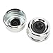 Trailer Axle Dust Cap 2.44in OD with Rubber Plugs for Boat Trailer Wheel Hub, Steel Alloy Galvanized Grease Caps, Fits for 5,200-6,000lb Axles