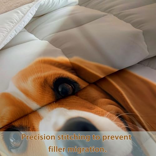 Manta suave de invierno para adolescentes y niños, colcha de perro beagle estilo pastoral 7