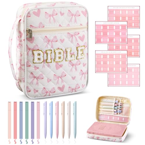 Sinload Quilted Bible Cover Case for Women Large...