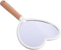 Vista 1 de Beaupretty Espejos de mano en forma de corazón, espejo de mano, espejos de maquillaje de viaje, espejos de mano con mango espejo cosmético
