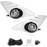 RP Remarkable Power, Fit For 2012-2014 Camry Fog Light Kit Chrome Cover Switch wiring Bulb FL7009