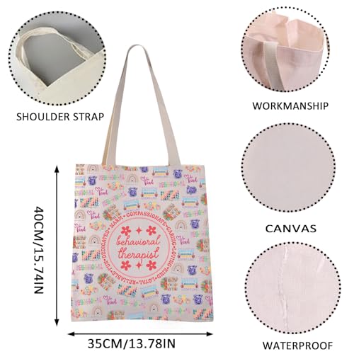 VAMSII Behavioral Therapist Tote Bag Behavior Analyst Gift Healthcare Behavior Technician Gift (Behavioral tote)2