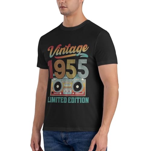 Vintage 1955 T-Shirt for Men, Classic Cotton Limited Edition 70th Birthday Shirts4