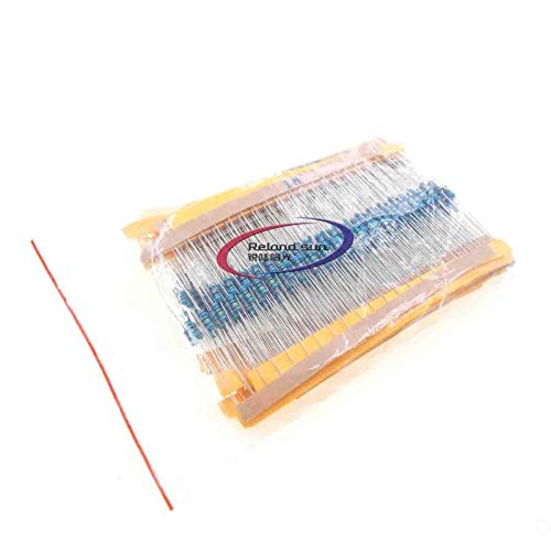 600pcs/lot 30Values 20pcs 1% 1/4 W Resistor Pack Metal Film Resistor kit use a Colored Ring Resistance (10 ohms~1 M ohm)