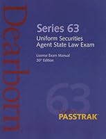 Passtrak Series 63: Uniform Securities Agent State Law Exam-License Exam Manual 079317838X Book Cover