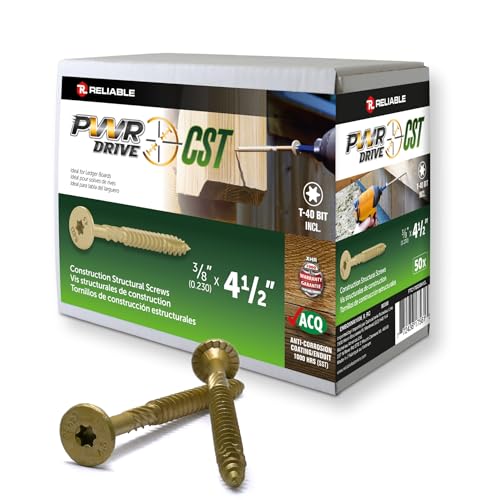 CST�V���[�Y(50�p�b�N) 3/8�C���` x 4-1/2�C���` �\���p�؃l�W ���O�f�b�L����ш�ʌ��ݗp�A�h�K�d�グ�AT-40�X�^�[�r�b�g�t���AFTC17GO38412L