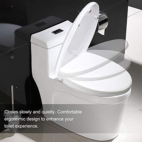 Abattant de toilette carré antibactérien clipsable et silencieux