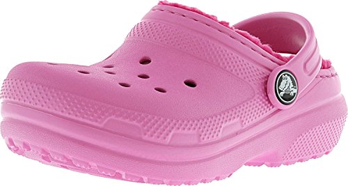 Crocs Kids' Boys and Girls Classic Fuzz Lined Clog Shoe, Indoor or Outdoor Warm Toddler Slipper Option
