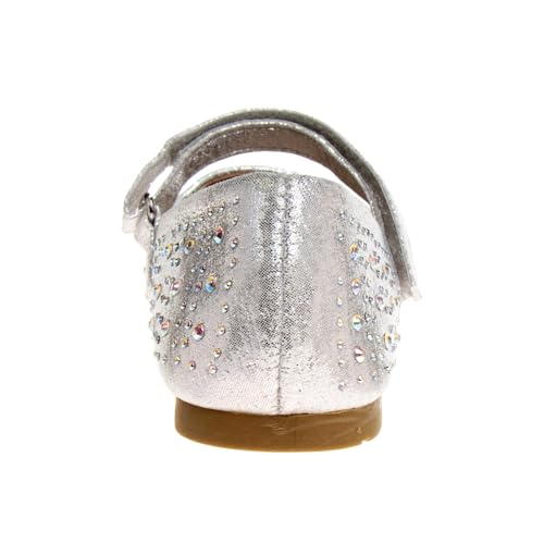Josmo Girls Flat Pump Low Heel Slipon - Rhinestone Ballet Flats Shoes (Toddler - Little Kid - Big Kid)3