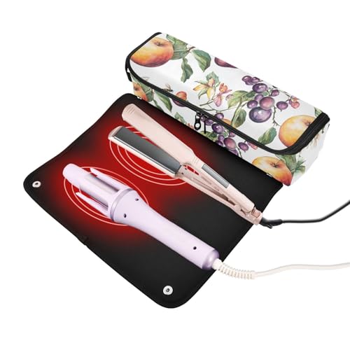 Bolsa de viaje para herramientas de cabello con tapete resistente al calor y organizador para planchas y accesorios miniatura 2