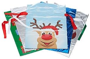 Giftmate 60 Piece 1-2-3 Gift Bag & Tag Set - Easy Gift Wrapping for the Holidays! by GiftMate Drawstring Gift Bags
