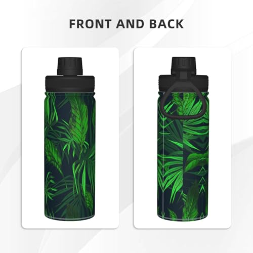 Bouteille d'eau verte randonnée camping sport acier inoxydable - 4