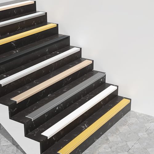 Perfil de borde para escaleras antideslizante en L de aluminio contra resbalones en exteriores 2