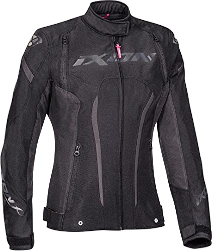 Veste moto femme Ixon Striker noire taille S blouson textile élégant