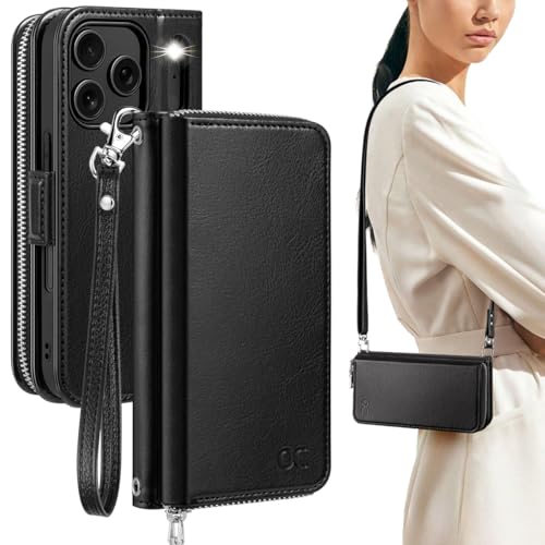 OCASE for iPhone 17 Pro Crossbody Wallet Case - Stylish