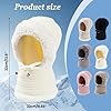 3 in 1 Beanie Hat with Scarf and Mask, Women's Outdoors Windproof Scarf Hat, Knitted Ski Mask Set #2