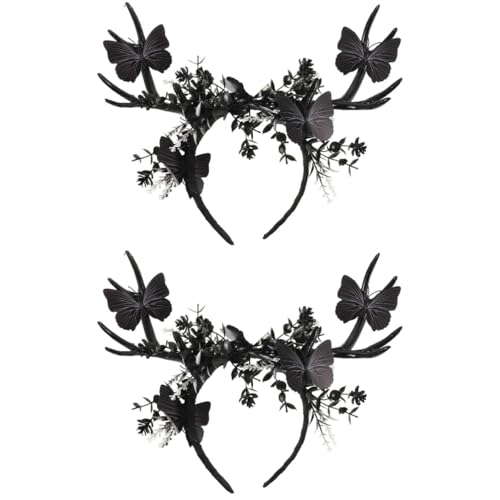 Diadème antlers Halloween unique set de 2 pièces serre-tête gothique