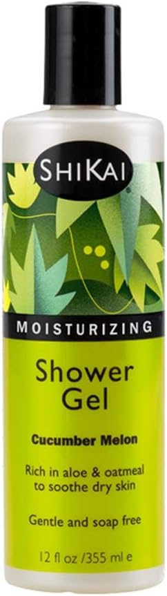 Daily Moisturizing Shower Gel (Cucumber Melon, 12 oz) | Gentle Formula | With Aloe Vera & Oatmeal for Soft, Healthy Skin | Dry Skin Relief