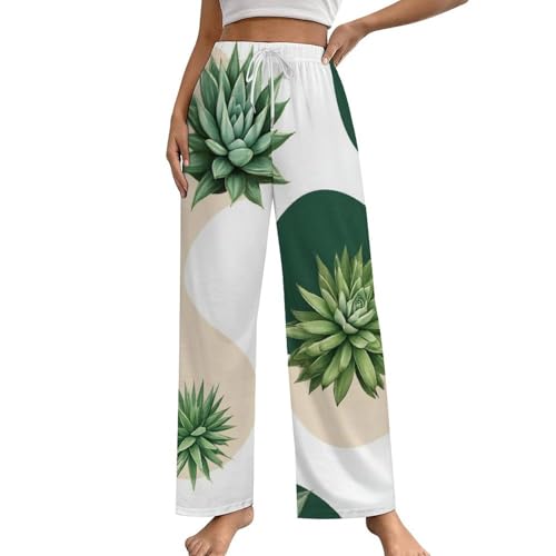 Anceky Pantaloni da Pigiama arancioni Kawaii da Donna, Pantaloni