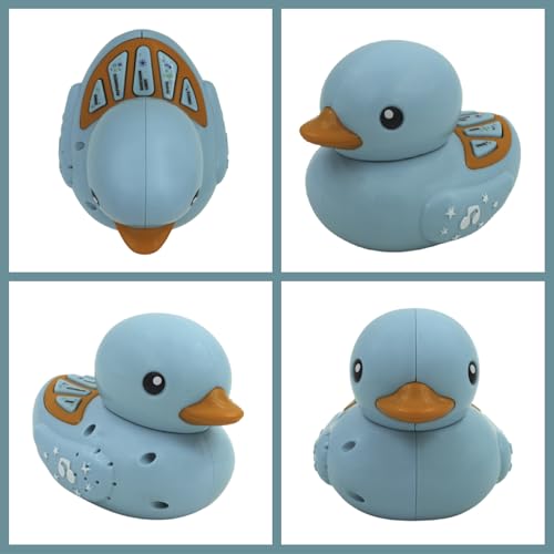 Image of Genie's Toy Bus Musical Learning Duck - Blue Color I Interactive Educational Toy with Lights and Sound I Fun Educational Learning Toys & Games I Portable Travel Art Toy for 4+ Months Kids
