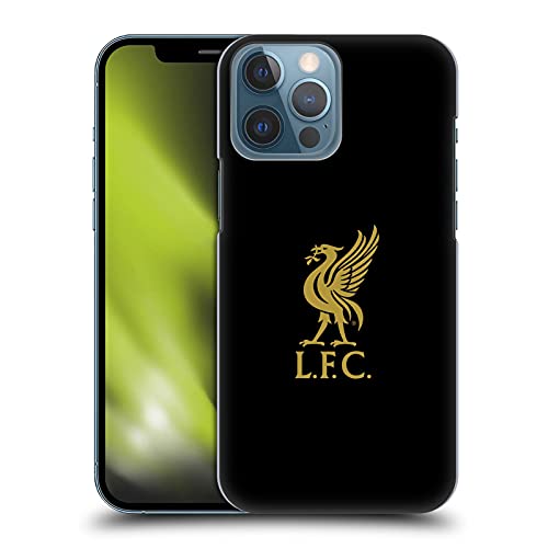 Head Case Designs Officially Licensed Liverpool Football Club Gold Logo On Black Liver Bird Hard Back Case Compatible With Apple iPhone 13 Pro Max
