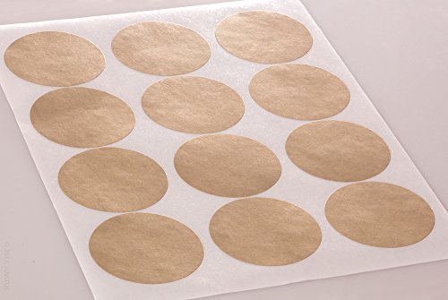 Textured Brown Kraft 2.5 Inch Diameter Circle Labels For Laser And Inkjet Printers With Template And Printing Instructions, 5 Sheets, 60 Labels (Bk25) #TOP3