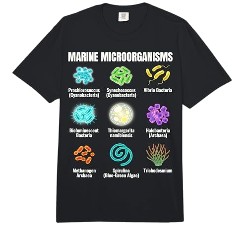 Marine Microorganisms Chart, Ocean Micro Life Science Comfort Colors Adult Heavyweight T-Shirt