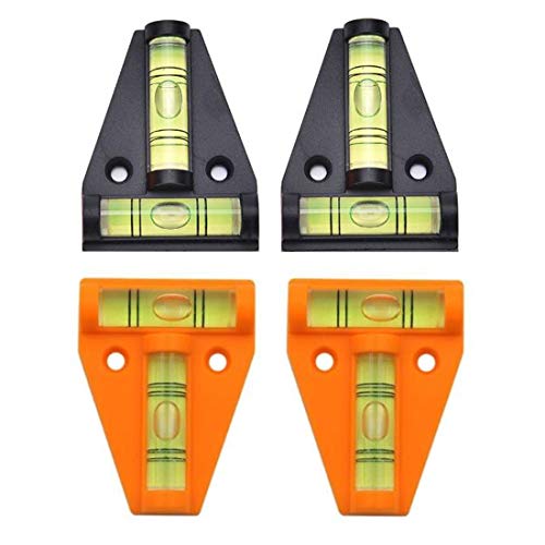 4PCS RV T Level Bubble Levels Cross Check Bubble Two ways Multipurpose Spirit T-type Level for RVs Camper Tripods Machines Furniture Trailers Adjusting Angle Level Horizontal Measuring Layout Tool