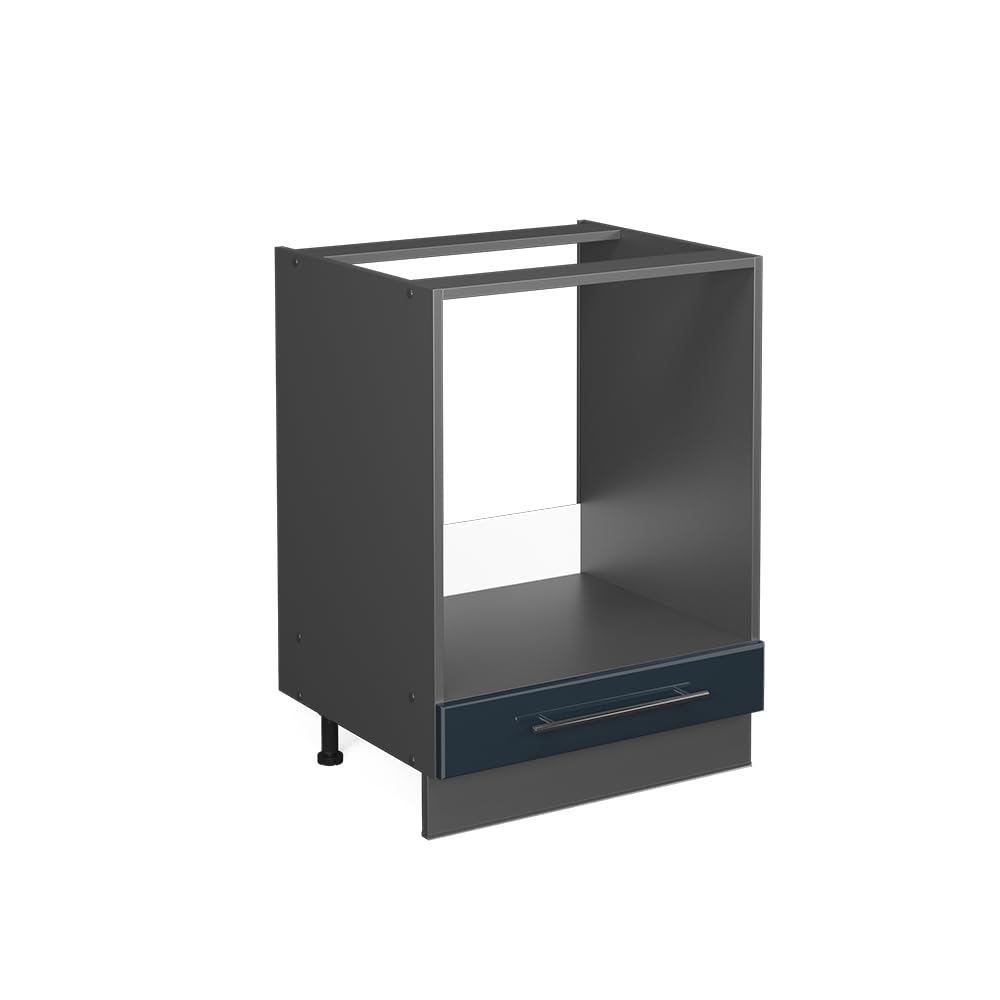 Vicco Oven housing cabinet Fame-Line, Dark blue high gloss, 60 cm without worktop, for combination with other modules from the Fame-Line series