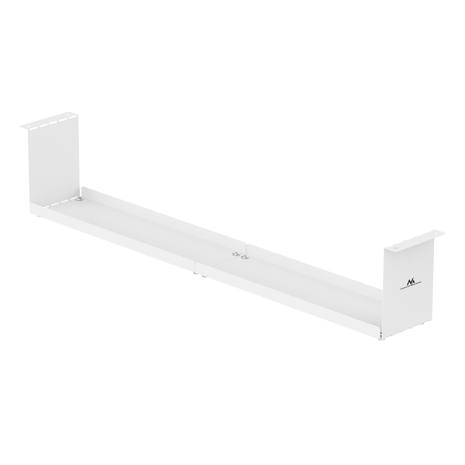 Maclean MC-107 - Kompaktowy podbiurkowy organizer kabli, 85 cm, solidna stal, mocowanie śrubowe, obciążenie 5 kg, organizer wielogniazdowy, osłona kabli (Biały)