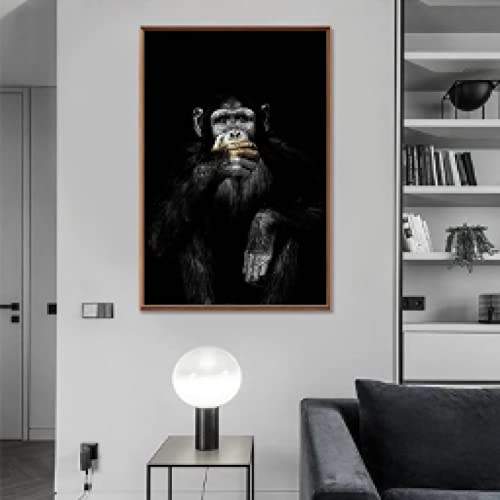 Affiche singe abstrait dsdsgog deco interieure salon moderne 2 toiles