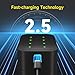 Zepath Lithium Batteries aa Charger 8 Bay Individual Fast Charging Rechargeable for Rechargeable AA Batteries(8Slot Charger)