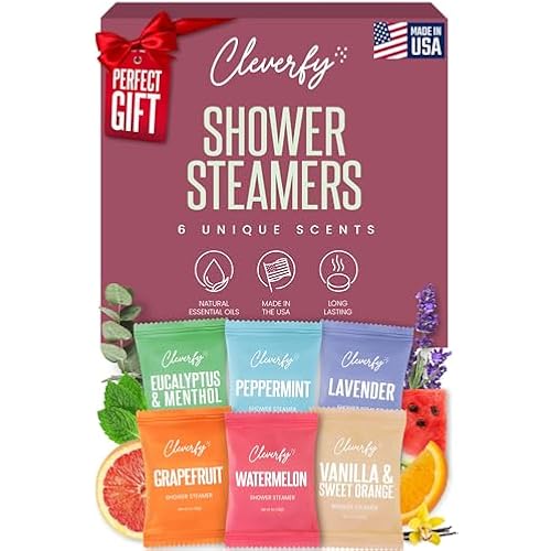 Cleverfy Shower Steamers Aromatherapy Gifts for Teen Girls, 6 Tablets