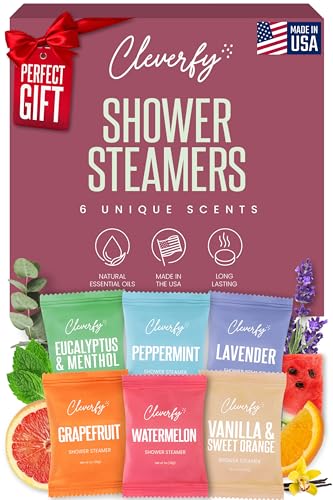 Cleverfy Shower Steamers Aromatherapy - Birthday Gifts for Women Mom Wife Grandma Her Best Friend Daughter Sister Teens & Girlfriend - 6 Glow