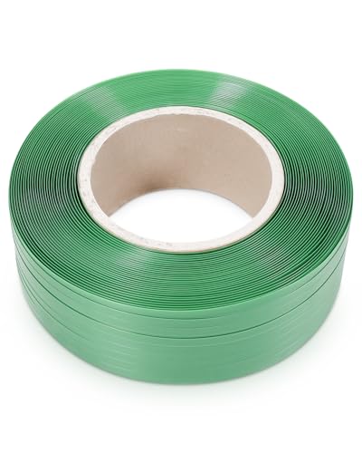 Upgraded 1500 LBS of Breaking Strength Packaging Strapping Banding Roll,Industrial Grade Plastic Banding Strap,Heavy Duty 3800 ft Packaging and Bundling Straps, 9.45“x 3/4” Pallet Strapping Roll