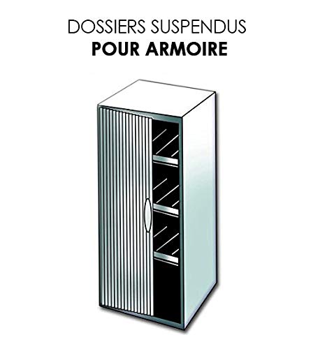 L'Oblique AZ Fun 330 683501 Suspension Files for Filing Cabinets Polypropylene Various Colours, red, 15 mm base - Image 2