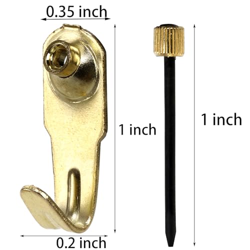 Image of TOPZEA 100 Set of Plaster Wall Picture Hangers Hooks, 20 lb Professional Picture Hanging Hook Kit Reusable Art Hanger with Nails for Drywall Wooden Wall Mounting, Picture Hang Solutions