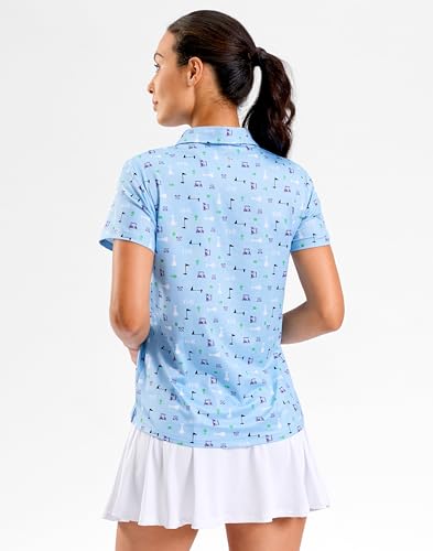 SANTINY Print Golf & Pickleball Shirt