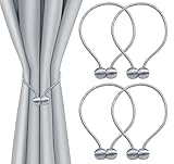 【Paket umfassen】-- 2 Paar Magnetische Vorhang Raffhalter, Größe:Länge des Seils: 46 cm, Durchmesser: 3cm, kann gedreht werden, um die Länge an Ihre Bedürfnisse anzupassen, sodass Sie sich keine Gedanken über die Größe machen müssen.