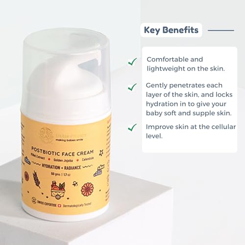 Little Rituals Baby POST-BIOTIC FACE CREAM - HYDRATION + RADIANCE Formulated with best plant botanical - Golden Millets, Jojoba, and Calendula, Natural, Organic, Dermat tested, SWISS Technology -30 gm