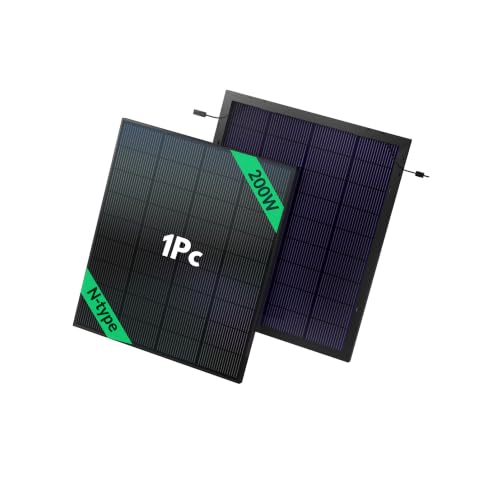 Muglare Narrow Bifacial Solar Panel N-Type 18BB 200W Dual Tempered Glass - 25% High Efficiency Solar...