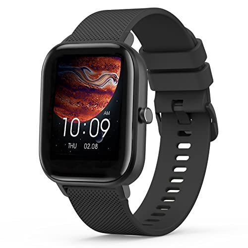 Mugust Cinturino per Amazfit Bip U Pro/Bip/Bip Lite/Bip S/Bip S Lite/Bip U/Bip 3/Bip 3 Pro, 20mm Silicona Cinturino di ricambio compatibile con Amazfit Bip U(Nero)