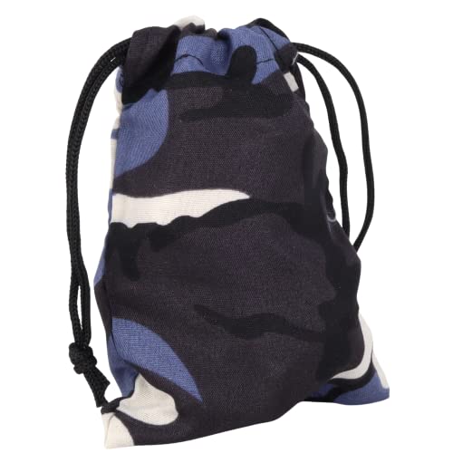 Needzo Blue Camo Rosary Pouch for Men, Masculine Drawstring Bag, Religious Party Favors (Pack of 6)2