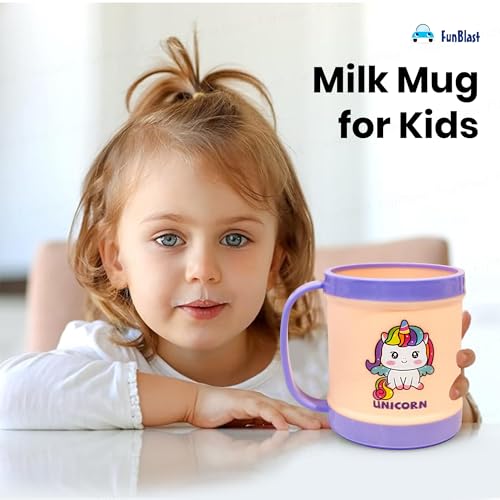 Image of FunBlast Milk Mug for Kids - Unbreakable Mug for Kids, Milk Mugs for Kids Unbreakable - Milk Drinking Cup for Kids (Pack of 1) (Unicorn)