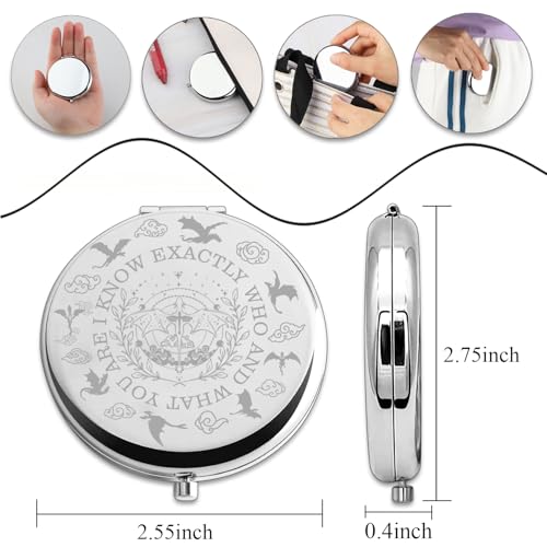 Espejo compacto redondo plegable PLITI para maquillaje miniatura 2