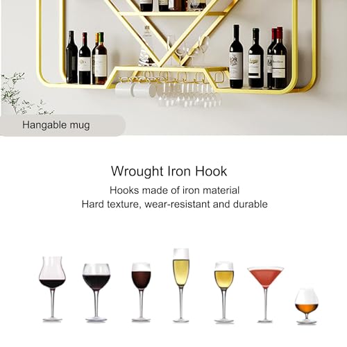 Armoire de bar flottante lumineuse pour cuisine moderne - 6
