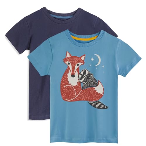 Image of Mightly Boys and Girls' Crewneck Short Sleeve T Shirts | 100% Organic Cotton, Colorful, Soft & Basic Crewneck Tee for Kids