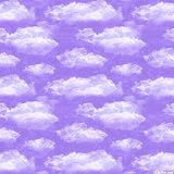 Quality Sewing Fabric – Faith Clouds Lavender 100% Cotton Fabric By the Yard Size: 36' x 44'